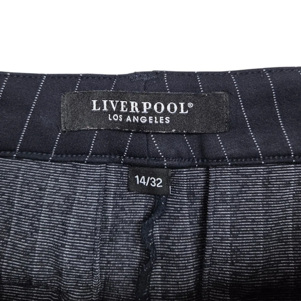 Liverpool Kelsey Knit Trouser Womens 14 Super Stretch Ponte Ankle Black Striped